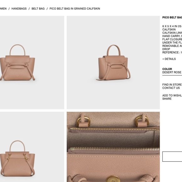 CELINE PICO BELT BAG IN GRAINED CALFSKIN - Picture 4 of 5